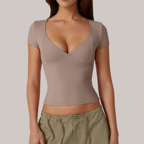 V Neck Short Sleeve T Shirts