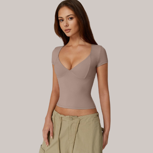 V Neck Short Sleeve T Shirts