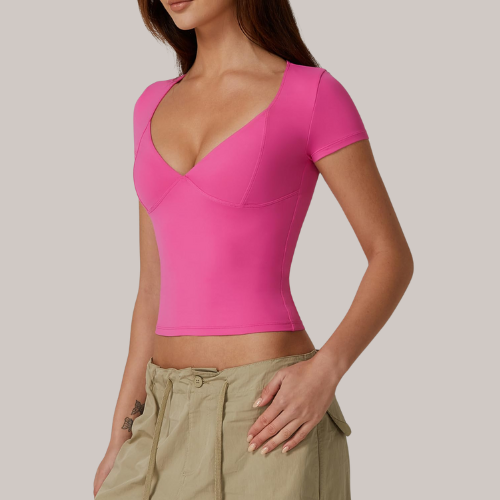 V Neck Short Sleeve T Shirts