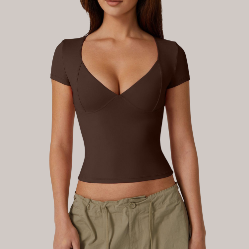 V Neck Short Sleeve T Shirts