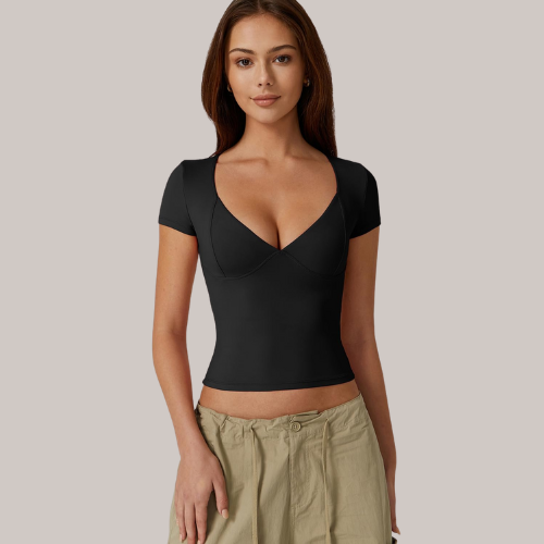 V Neck Short Sleeve T Shirts