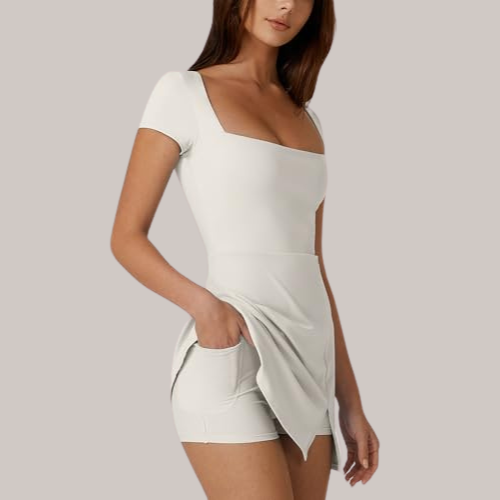 Square Neck Tennis Dress