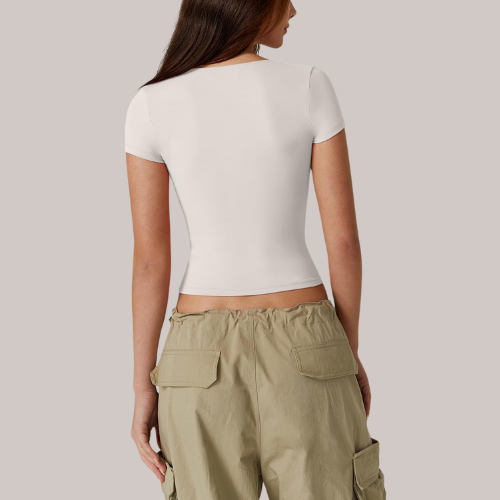 V Neck Short Sleeve T Shirts
