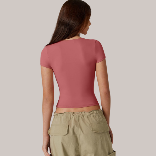 V Neck Short Sleeve T Shirts