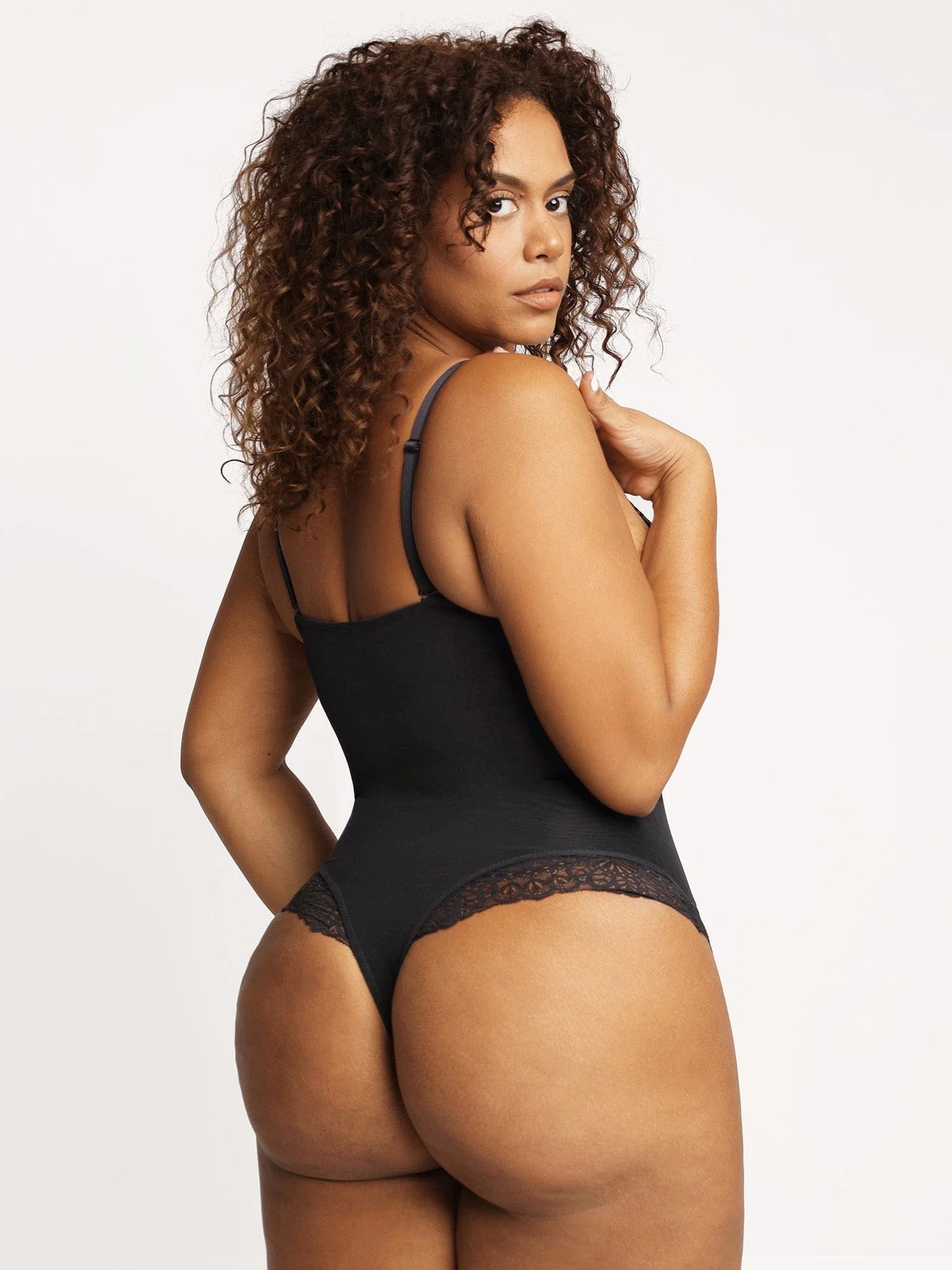 Lace Deep-V Neck Bodysuit