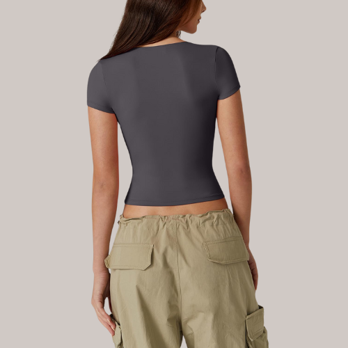 V Neck Short Sleeve T Shirts