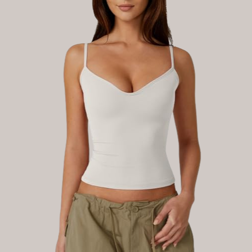 Sleeveless Sweetheart Neck Cropped Tank Top