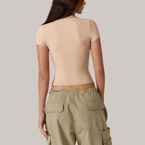 V Neck Short Sleeve T Shirts