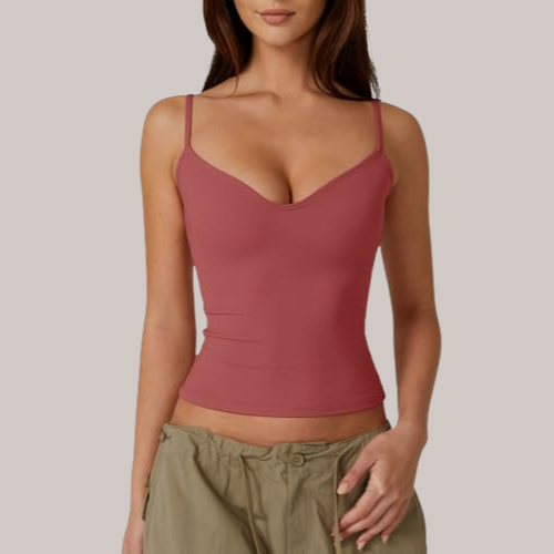 Sleeveless Sweetheart Neck Cropped Tank Top