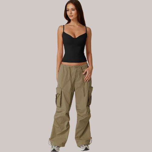 Sleeveless Sweetheart Neck Cropped Tank Top