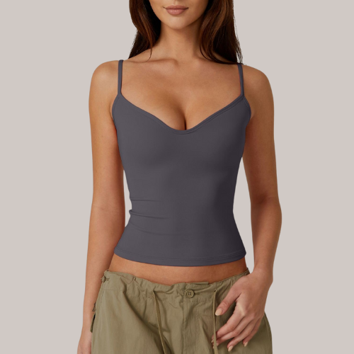 Sleeveless Sweetheart Neck Cropped Tank Top