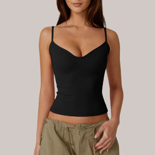 Sleeveless Sweetheart Neck Cropped Tank Top